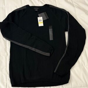 Calvin Klein Jeans Black and Gray Crewneck Sweater